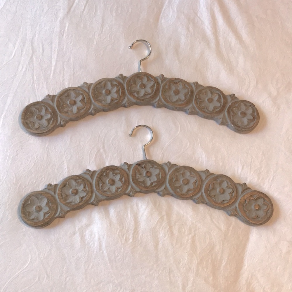 ⭐️ Vintage Hand Made Wooden Decor Coat Hangers